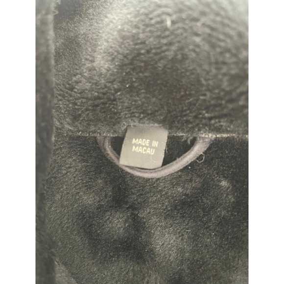 J Percy Vtg Black Faux Suede Fur Lining Trim Coat Size Women‎ XL - Picture 8 of 11